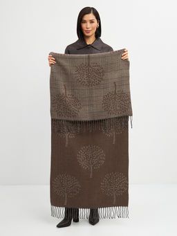 в составе ШЕРСТЬ и КАШЕМИР Большой, мягкий, теплый однотонный двусторонний палантин. - Tantino фото 11