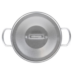 Котел алюминиевый 30л, д40см, h24,8см, s2,5мм, матовая, 2 металлические ручки, металлическая крышка (Россия) - Домашняя мода фото 2