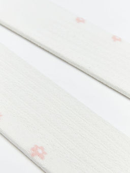 ?i?ek Desenli K?z Bebek K?lotlu ?orap 2li