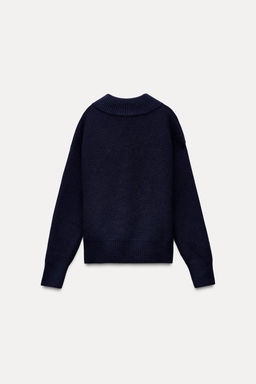 PLAIN KNIT V-NECK SWEATER - Zara фото 5