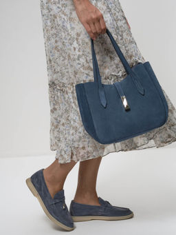 Замшевая сумка Sophie DBR 31059 синий туман  фото 9