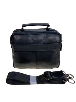 Сумка мужская из натуральной кожи, цвет черный - Greta фото 2