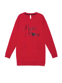 CONTE Хлопковая туника с мерцающей надписью Disney LTH 954 risky red risky red