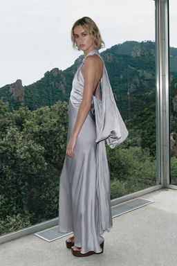 LIMITED EDITION SATIN CAPE DRESS - Zara фото 10