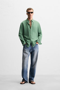 COTTON - LINEN SHIRT - Zara фото 34