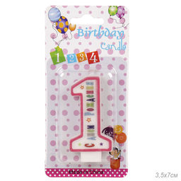 Свеча Цифра 1 С днем рождения / 72WA /уп 12/*288/ Свеча Цифра 1 С днем рождения / 72WA /уп 12/*288/