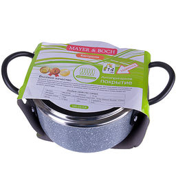 25708 Кастрюля 14см 1л с/кр мрам/кр АП MB (х6) - Mayer&boch фото 3