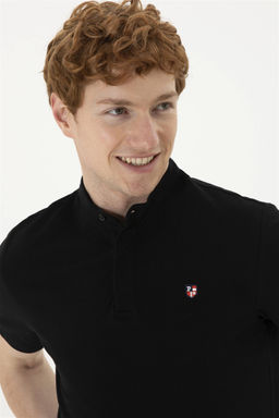 Мужская черная базовая футболка - U.s. polo assn фото 2