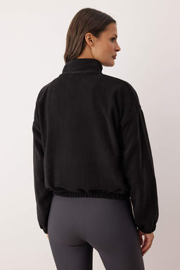 Ekru Polar Fermuarl? Oversize/Genis Kal?p Kal?n Orme Sweatshirt TWOAW26SW00057 - Trendyolmilla фото 10