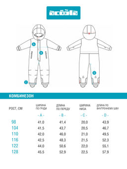 ACOOLA / Комбинезон (утепленный) детский Onega бежевый принт  фото 10