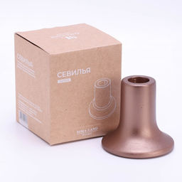 Подсвечник на 1 свечу Sima Home, гипс, 7.5×7.5 см, серо-коричневый