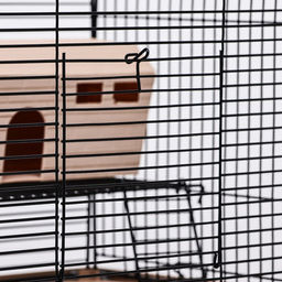 Клетка для грызунов Пижон №10, 2 этажа, разборная, 42 х 30 х 37см (+домик,колесо,миска), бежевая - Simaland фото 3