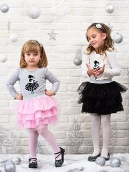 CRB wear/CAK 7470 Юбка для девочки, черный/Ex.Cherubino