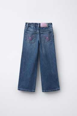 KUROMI SANRIO WIDE-LEG DENIM TROUSERS - Zara фото 2
