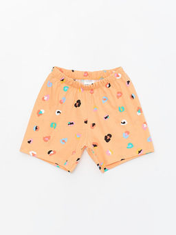 Beli Lastikli Bask?l? K?z ?ocuk Pijama ?ort