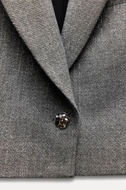 METALLIC THREAD CROPPED BLAZER - Zara фото 6