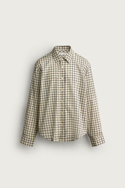CAMISA RELAXED FIT ESTAMPADO GEOM?TRICO / Piedra - Zara фото 7