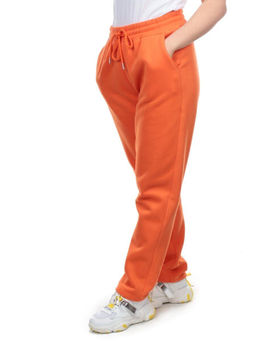 M055 ORANGE Брюки спортивные женские на флисе (100% хлопок) 7986 - Fashion фото 3