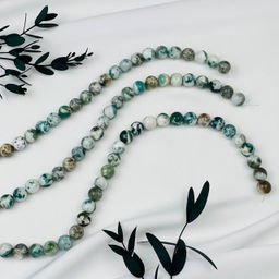 Бусины для украшений из Мохового агата