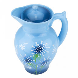 Кувшин керамический "Дачный" 1,4л, д13,5см, h22,5см, "Расторопша", с крышкой (Россия)