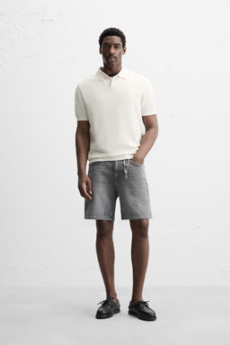 REGULAR FIT DENIM BERMUDA SHORTS