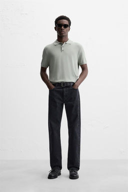 VISCOSE BLEND KNIT POLO SHIRT - Zara фото 33