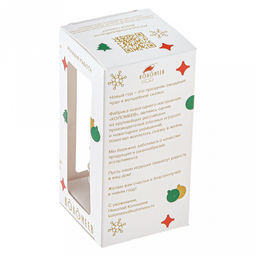 Елочная игрушка фигурка стеклянная Зайчик h9см, прозрачный, ручная художественная роспись, подарочная упаковка (Россия) - Домашняя Мода фото 6