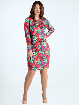 Платье АНАСТАСИЯ Мак с розами - Almond фото 3