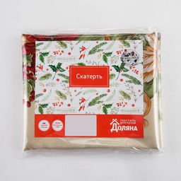 Скатерть новогодняя Доляна Новогоднее настроение 145*260 см, 100% п/э  фото 2