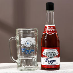 Подарочный набор ЧИСТОЕ СЧАСТЬЕ Будь!: гель для душа пиво 500 мл и пивная кружка 500 мл