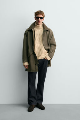 TECHNICAL PARKA WITH CONTRAST COLLAR AARON LEVINE X ZARA