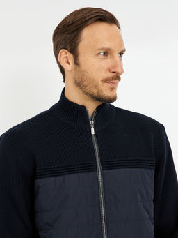 кардиган мужской на молнии темно-синий - Glenfield фото 4