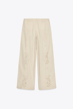 EMBROIDERED PYJAMA TROUSERS - Zara фото 4