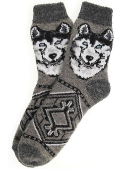 Носки мужские "Хаски и узор" 7888-1