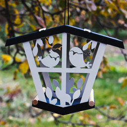 Кормушка для птиц металлическая "Теремок" 26х20,5х20см, белый (Россия)