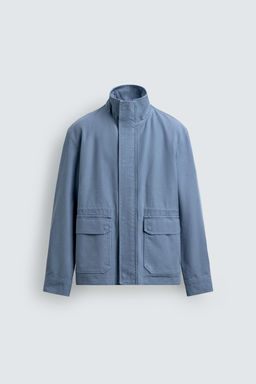 CAZADORA REGULAR FIT ALGOD?N LAVADO / Azul claro - Zara фото 7