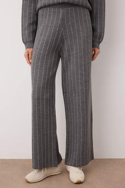 Siyah Cizgili Smart Kazak-Pantolon Triko Alt - Ust Tak?m TWOAW26AU00018 - Trendyolmilla фото 7