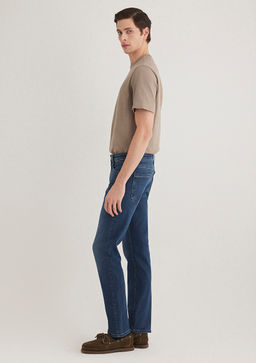 Martin Premium Blue Golgeli Koyu Mavi Jean Pantolon  фото 2