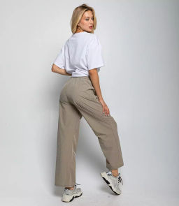 Брюки #КТ8092, бежево-серый