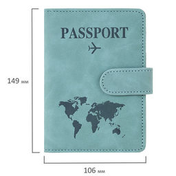 Обложка для паспорта и документов с защитой от считывания, 9 карманов,BRAUBERG