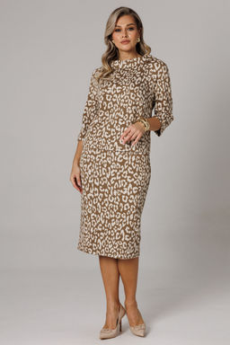 Костюм Anastasia 1303 кофейный (анималистический принт) фото 4