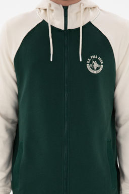 Мужской темно-зеленый вязаный кардиган Неожиданная скидка в корзине