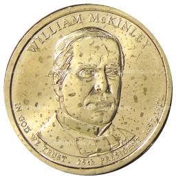 1 доллар 2013 года D США Уильям Мак-Кинли 25-й президент США