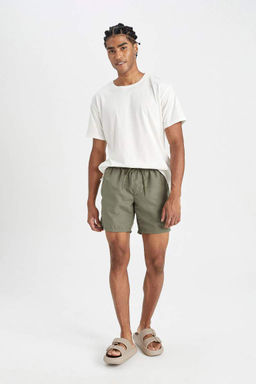 Шорты для плавания выше колена стандартного кроя на сетчатой подкладке - Defacto фото 2