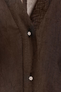 SEMI-SHEER SHIRT WITH TIES