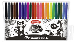 Фломастеры Creativiki ПРОСТО классические 24 цв. круглый корпус, стандартные, блистер