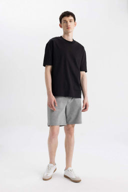 Slim Fit Dar Kesim Fermuar Cepli Basic Duz Sort - Defacto фото 4