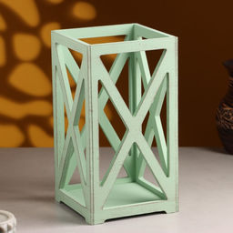 Кашпо деревянное 141426 см Фонарь Хай-тек Прованс, Оливковый