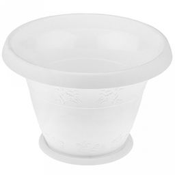 Ландыш Горшок для цветов пластмассовый 4л, с поддоном, д25см, h17см, морозостойкий полипропилен, т.м. NECO (Россия)