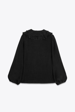 ZW COLLECTION RUFFLED SHIRT - Zara фото 7